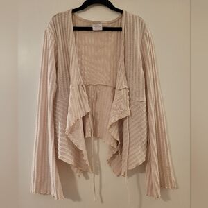 Out From Under Y2K bell sleeve tie-front cardigan, size Small